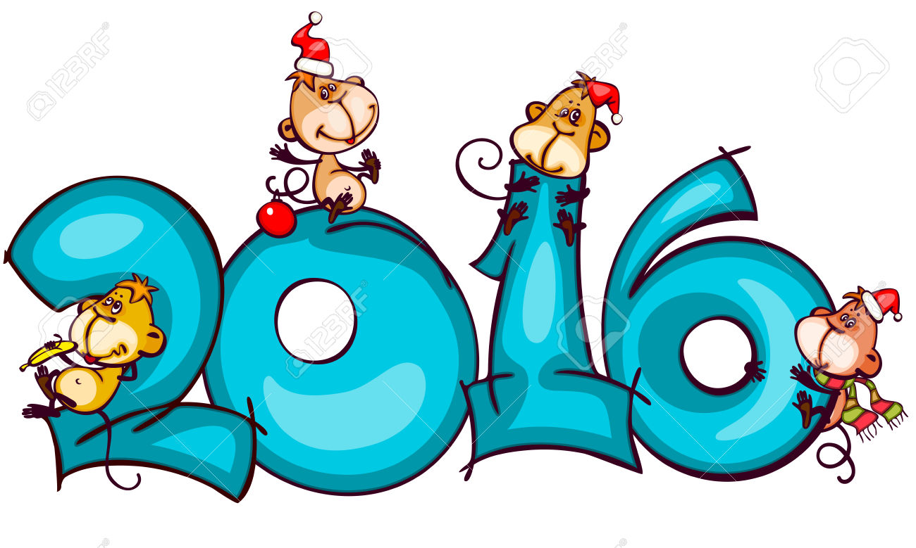 1300x779 New Year Clipart Monkey