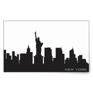 324x324 Skyline Silhouette Stickers Zazzle