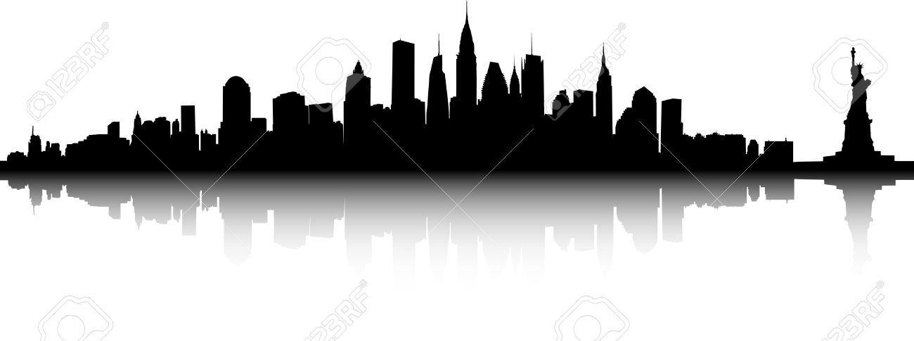 1300x485 Vector Part Of The New York Skyline Royalty Free Cliparts, Vectors