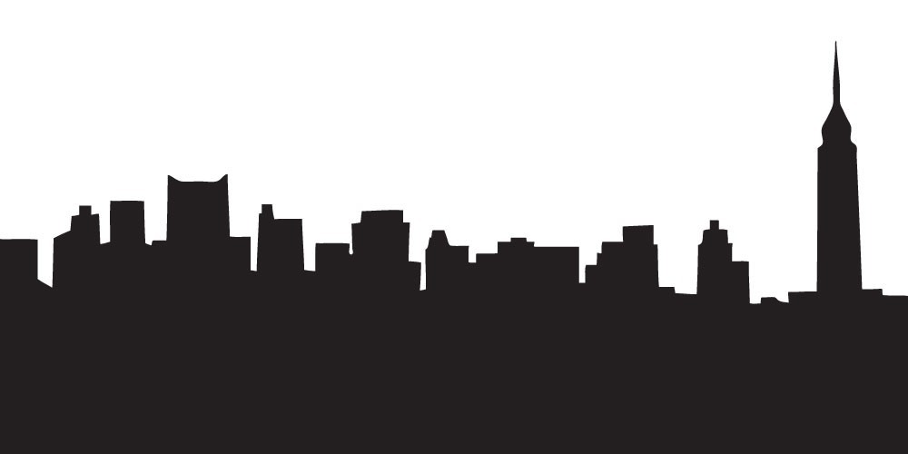 1000x500 Outline Picture Of New York Skyline