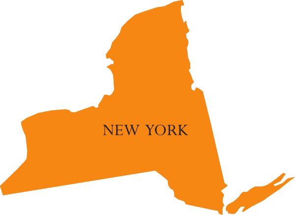 600x437 State Of New York Map Clip Art