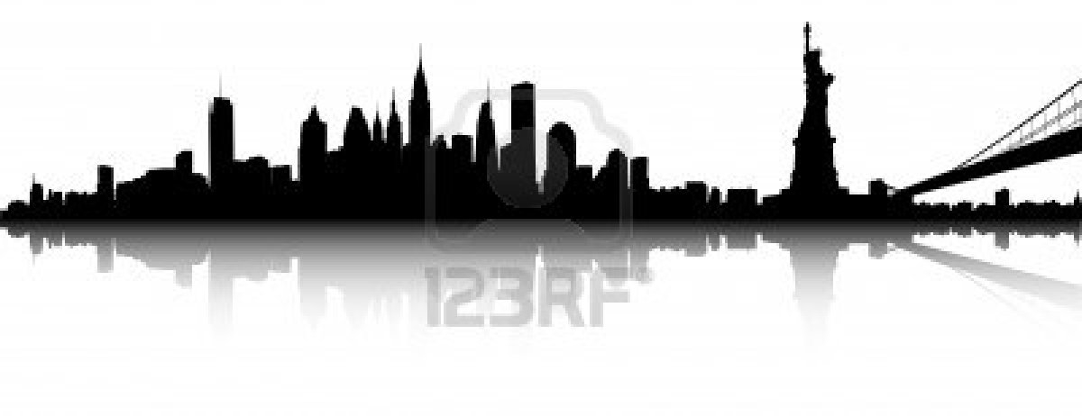 1200x462 New York City Skyline Clipart Free