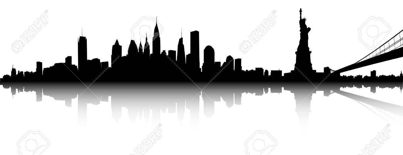 1300x500 Vector Part Of The New York Skyline Royalty Free Cliparts, Vectors
