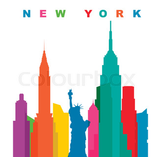 320x320 New York City Line Vector Pixel Perfect Illustration. Bridge