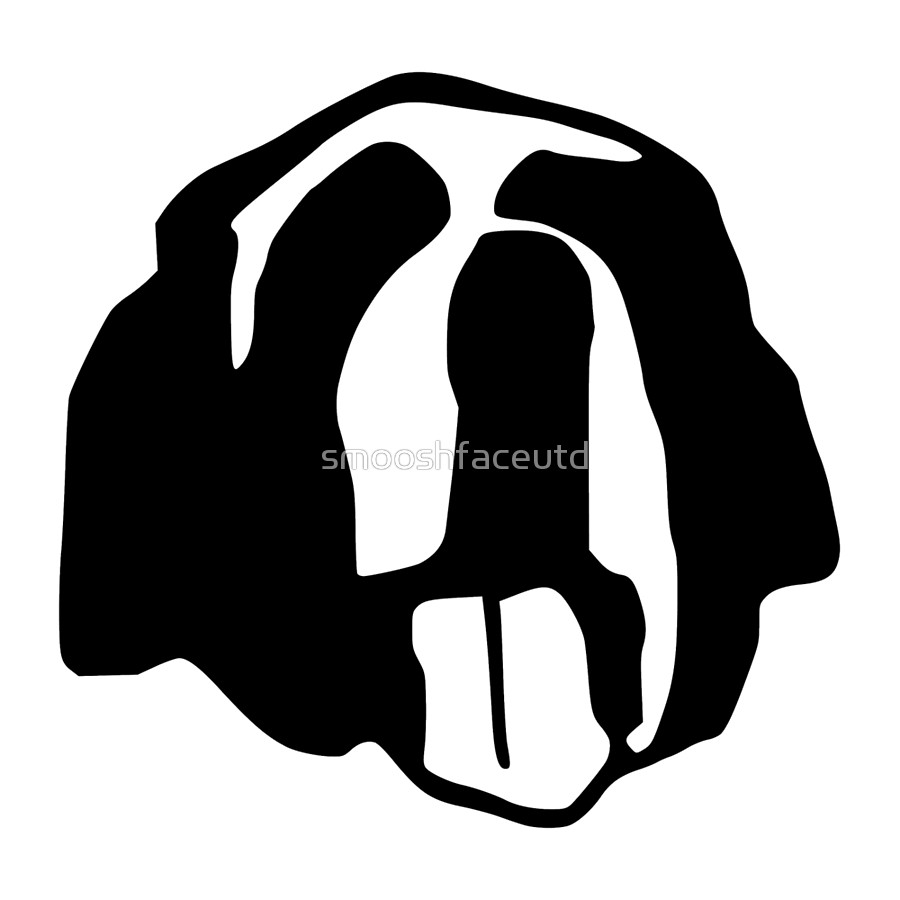 900x900 Saint Bernard Or Newfoundland Face Silhouette