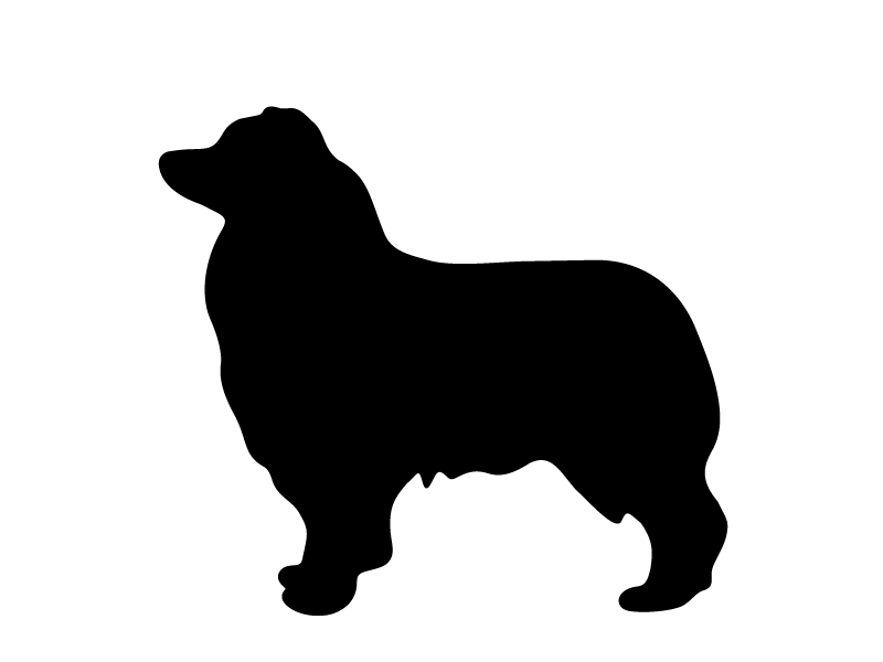 800x600 Australian Shepherd Silhouette Clip Art