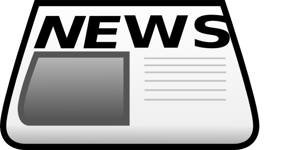 600x299 News Paper With Lines Clip Art