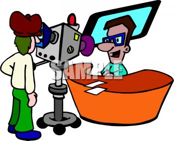 350x283 Journalist Clipart Tv Station
