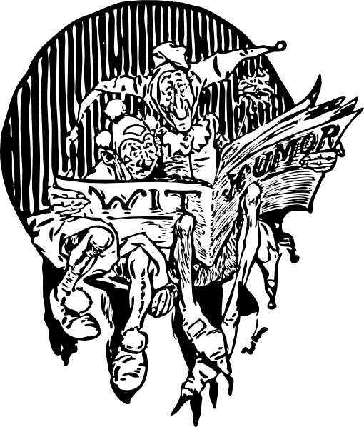 510x598 Clowns Reading Newspaper Clip Art Free Vector 4vector