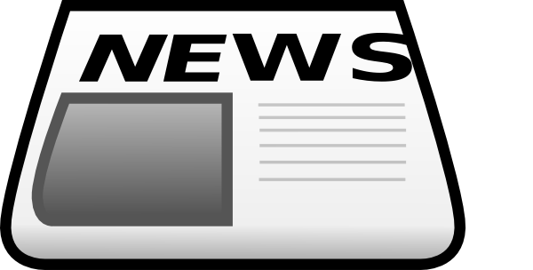 600x304 News Paper With Lines Clip Art