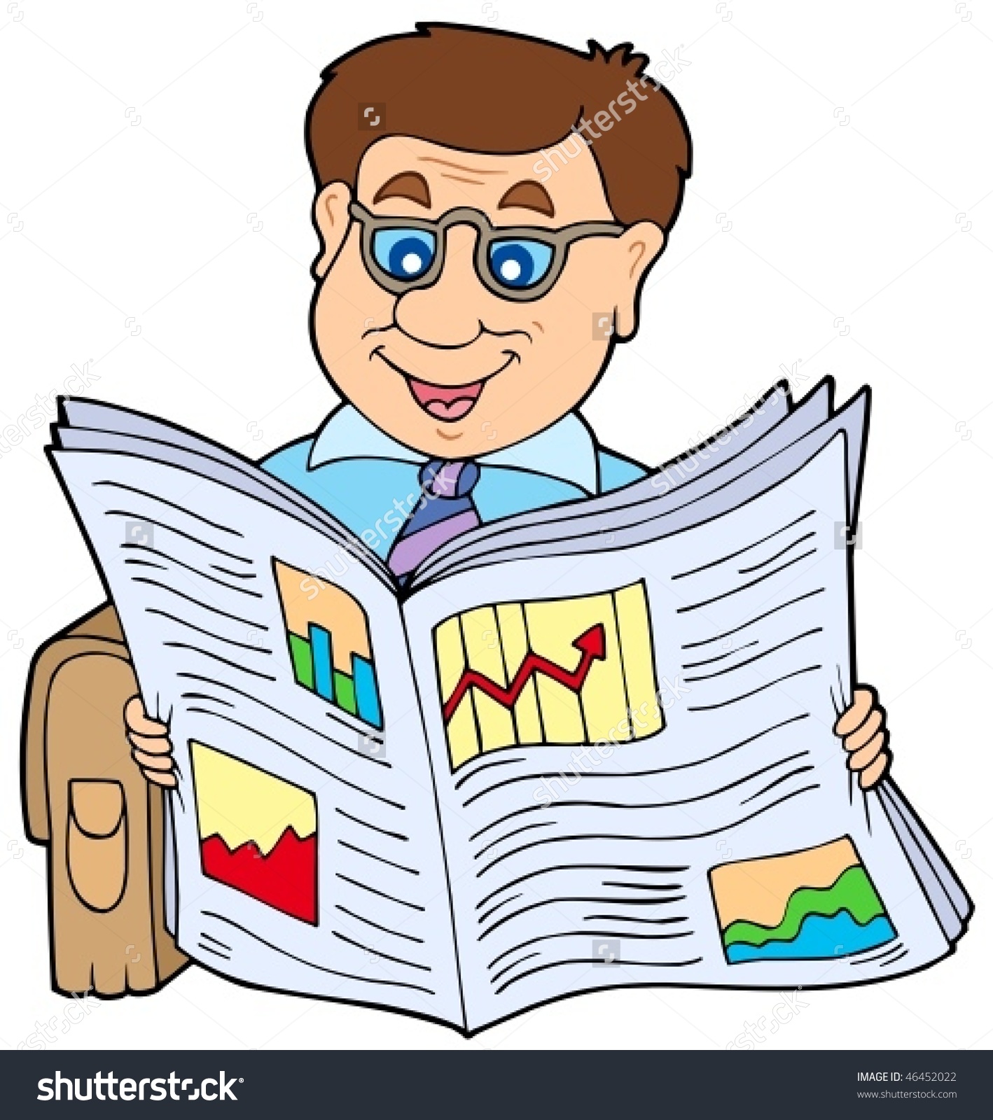 1418x1600 Reading Newspaper Clipart