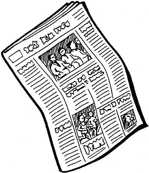 518x599 Newspaper Clip Art
