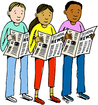 334x360 Newspaper News Clipart Kid 6