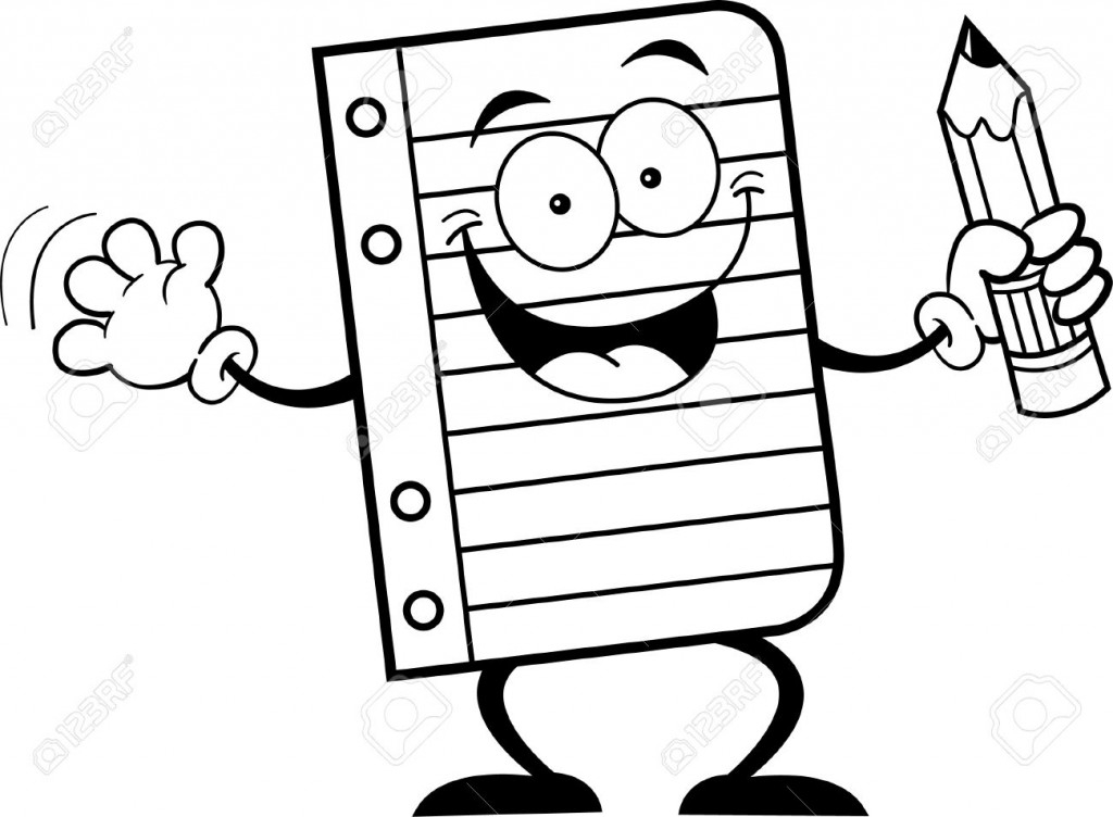 1024x752 Notebook Clipart Black And White
