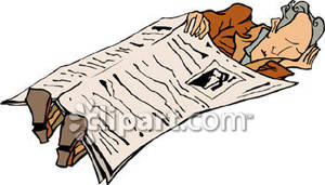 300x171 Man Sleeping Under A Newspaper