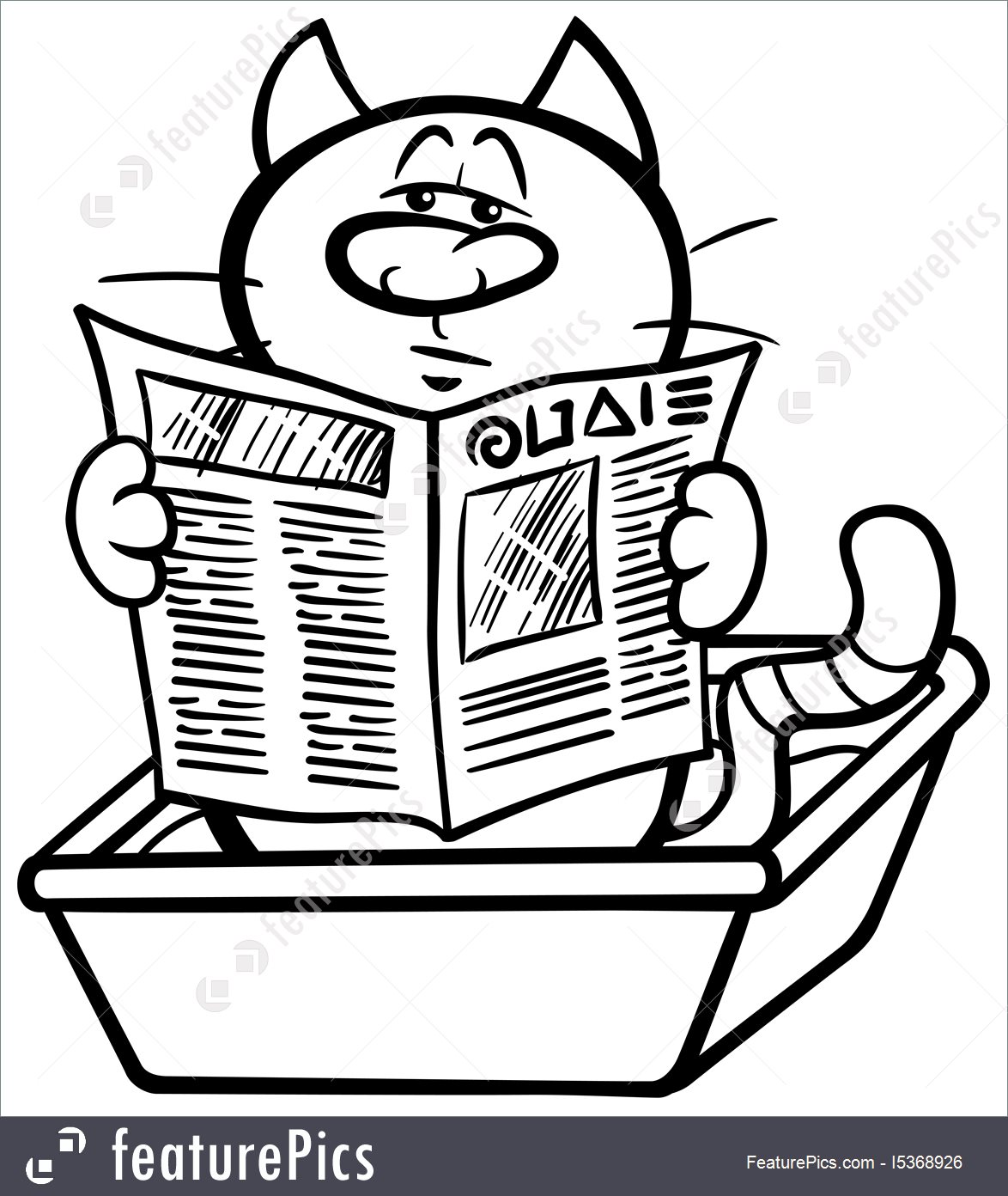 1174x1392 Pets Cat In Litter Box Coloring Page