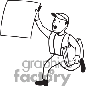 300x300 Newsboy Clipart