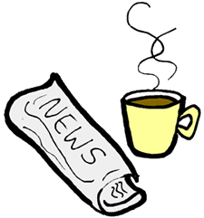 225x241 Coffee Clipart Newspaper