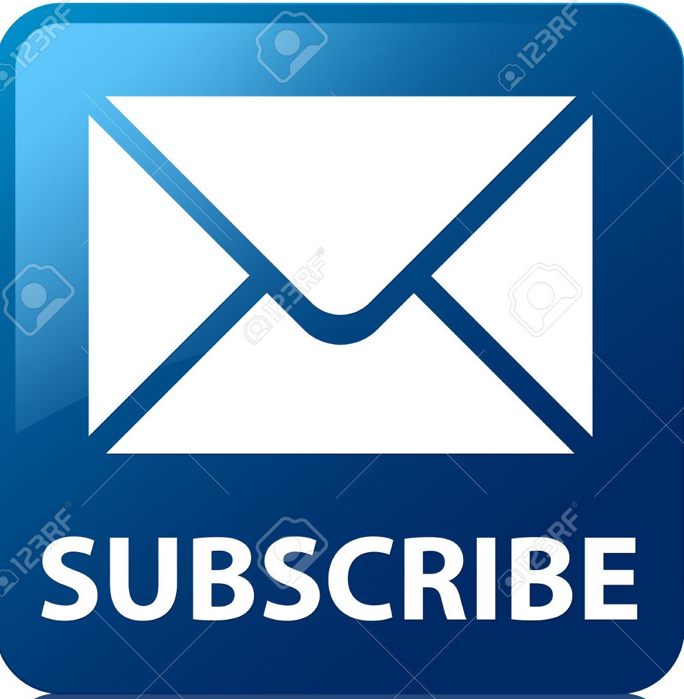 991x1014 Subscribe (Email Icon) Glossy Blue Reflected Square Button Front