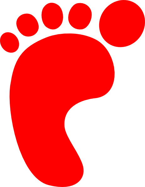 462x597 Red Footprint Clip Art