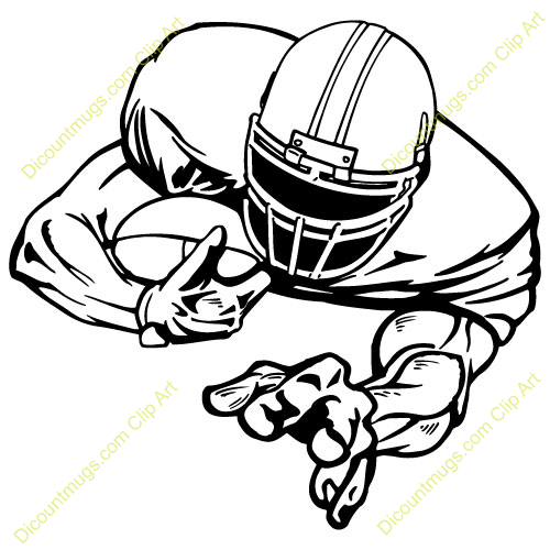 500x500 Standing Football Player Clipart