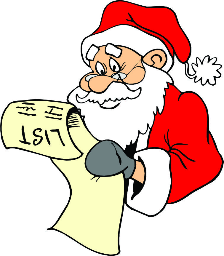 756x864 Santa Nice List Clip Art