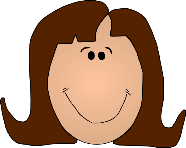600x478 Smiling Lady Clip Art