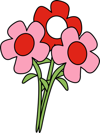 339x450 Pretty Valentine's Day Flowers Clip Art