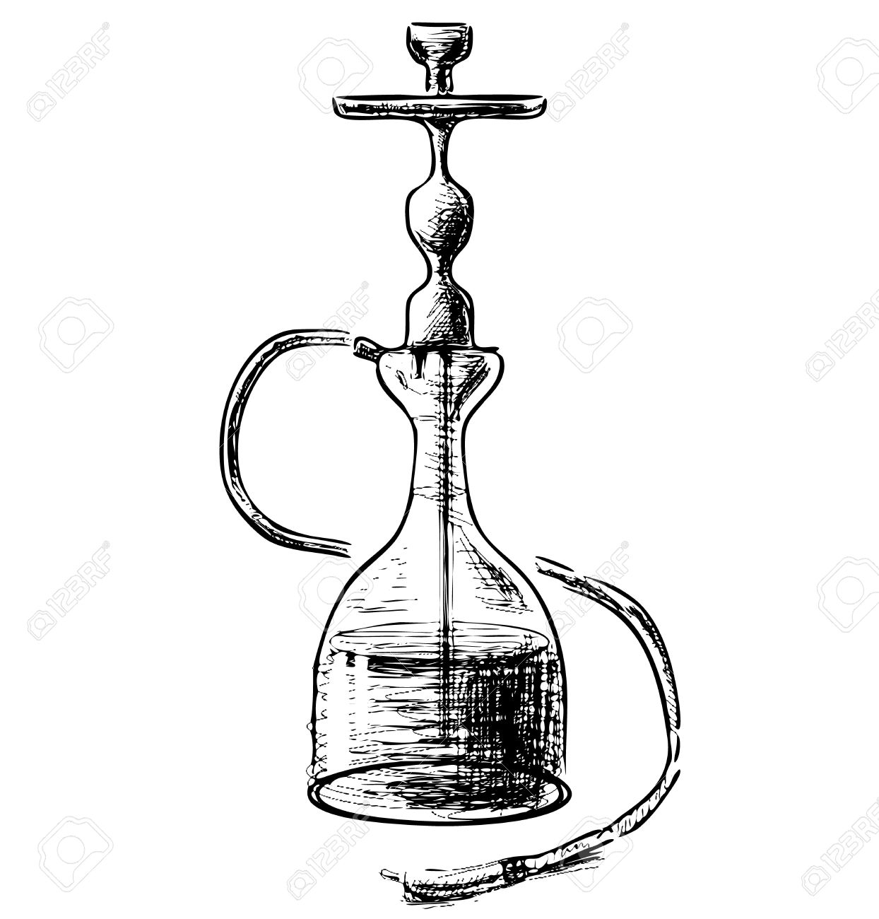 1244x1300 Hookah Clipart Black And White