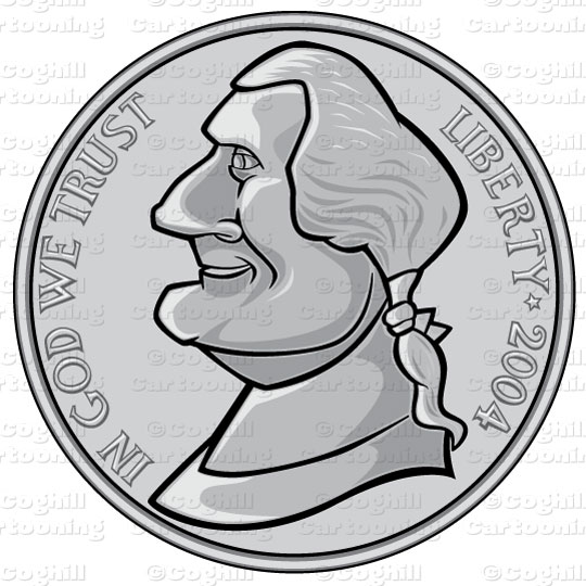 540x540 Us Nickel Coin Stock Illustration Cartoon Clipart