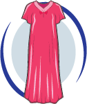 126x150 Night Dress Vector Fashions Dresses