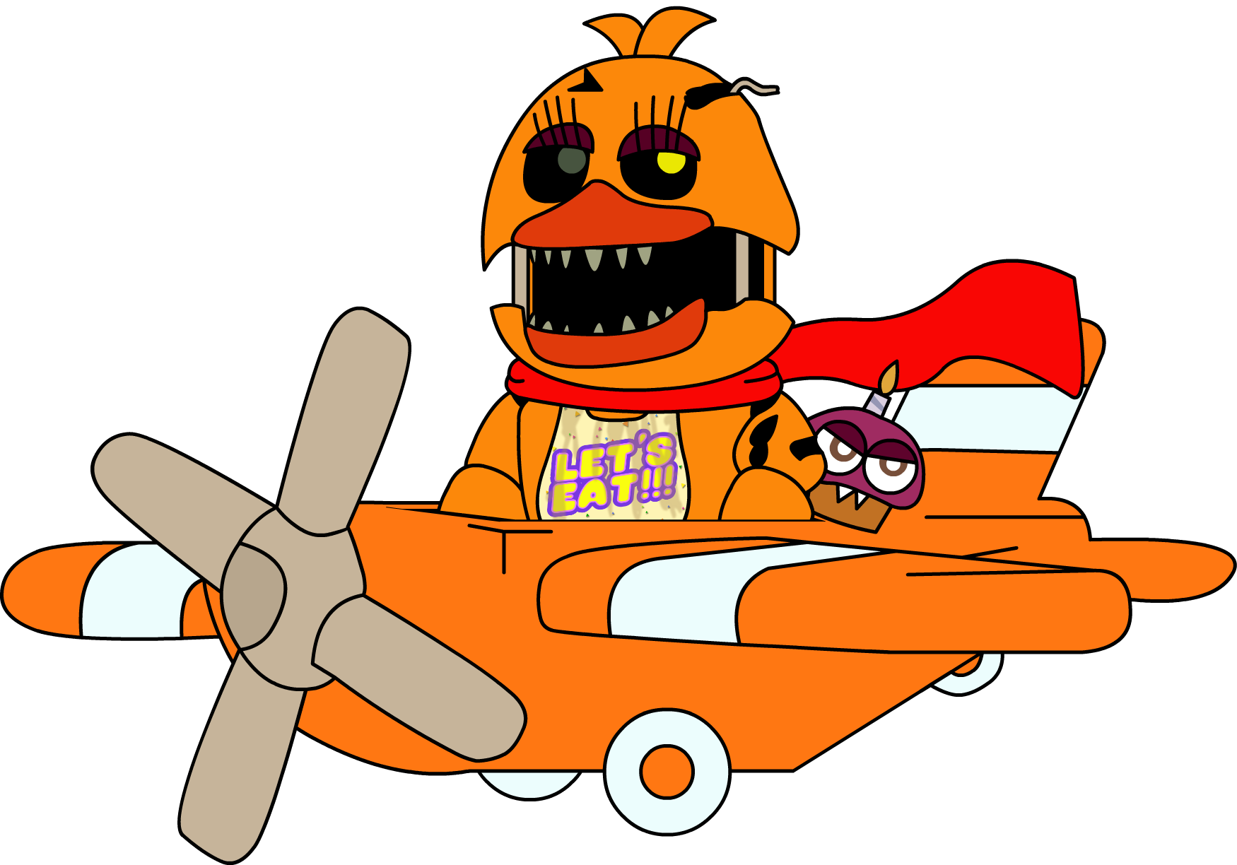 1750x1224 Spoilers] Foxy Fighters' Adventure Nightmare Chicacupcake Vector