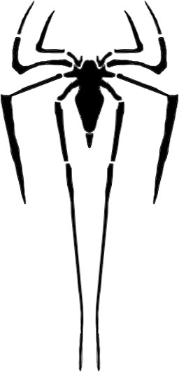 256x530 Spider Man Outline Clipart