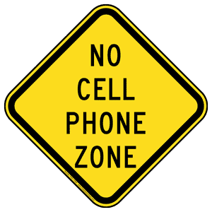 300x300 No Cell Phone Zone Sign Pke 17884 Cell Phones
