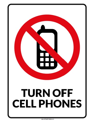 390x506 No Cell Phone Signs To Print