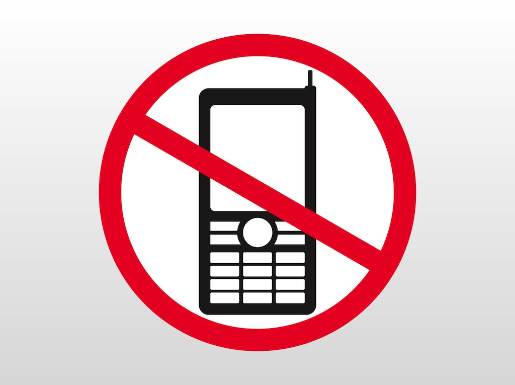 1024x765 Clipart No Cellphone Sign