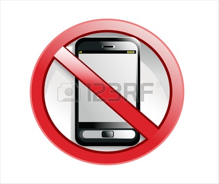 450x378 No Cell Phone Sign Illustration Design Isolated Over A White