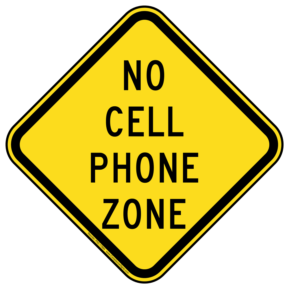 1000x1000 No Cell Phone Zone Sign Pke 17884 Cell Phones