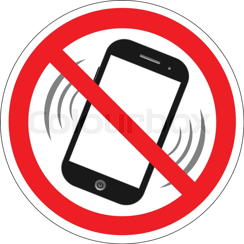 800x800 No Cell Phone Sign. Mobile Phone Ringer Volume Mute Sign. No