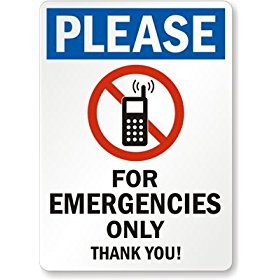 280x280 No Cell Phone Sign