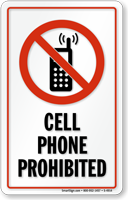 128x200 No Cell Phones In Locker Room Signs
