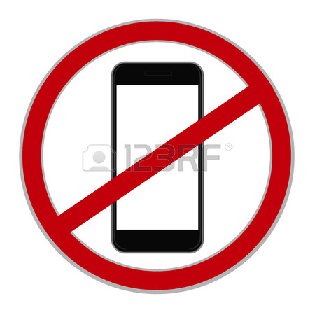 450x450 No Cellphone Sign, Vector Illustration Royalty Free Cliparts