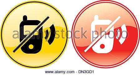 450x242 No Cell Phones Allowed Illustration Stock Vector Art