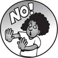 200x200 Clip Art Of A Boy Saying No Clipart