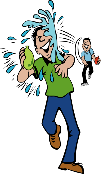 348x599 Water Balloon Throw And Hit Clip Art