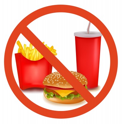 395x400 No Fast Food Clipart
