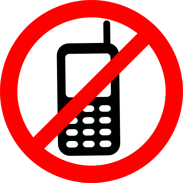 600x600 No Texting Allowed Sign Clip Art