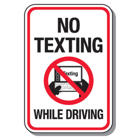 275x275 No Texting Amp Cell Phone Law Signs
