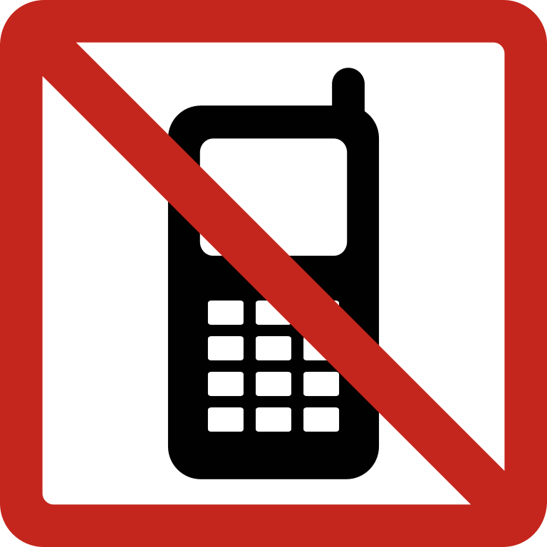 768x768 Printable No Cell Phone Sign