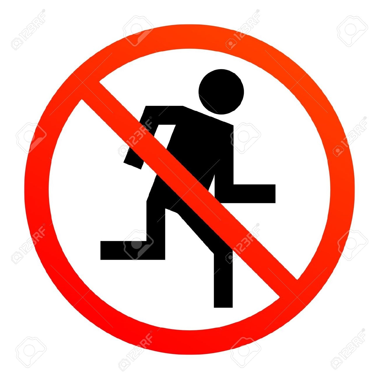 1300x1300 No Running Clipart